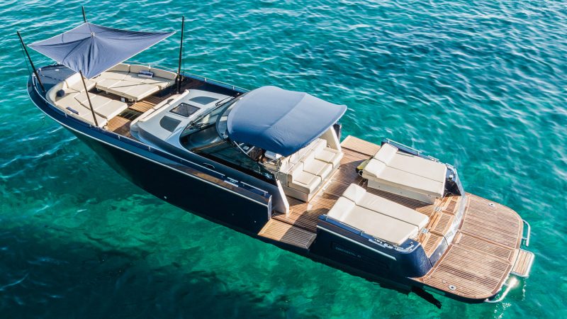 Stern sundeck of CNM Continental Tender 50 Double K - Yacht in Ibiza