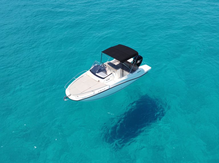 Air view of Quicksilver 605 Hang ten - Motorboat in Ibiza