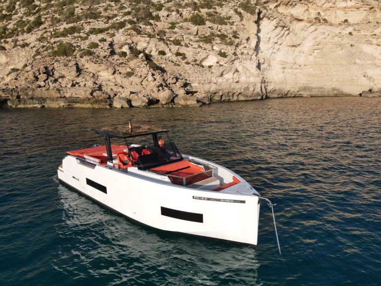Bow of De Antonio D50 La Perla - Yacht in Ibiza