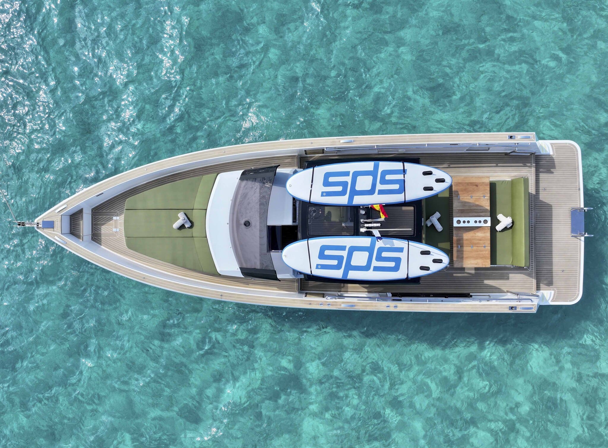 Air view of Fjord F40 Patandreas - Yacht in Ibiza