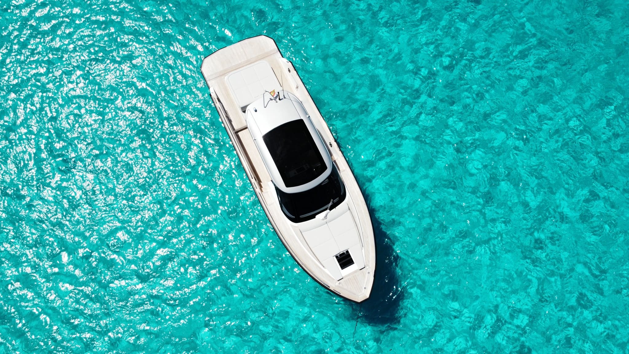 Air view of Focus Forza 37 Hug - Yacht in Ibiza