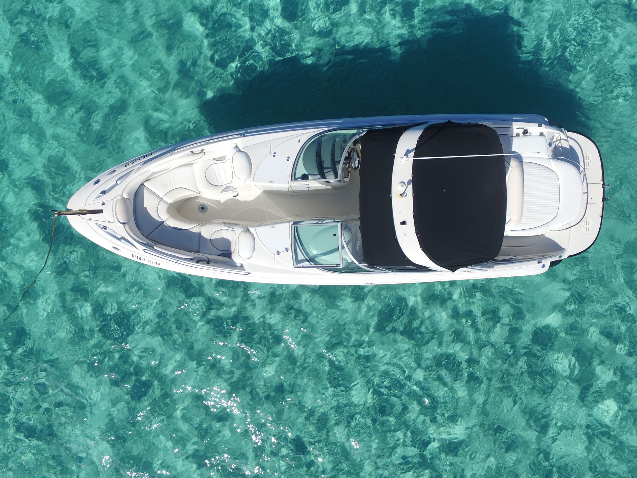 Air view of Monterey 298 SS Karibu - Motorboat in Ibiza