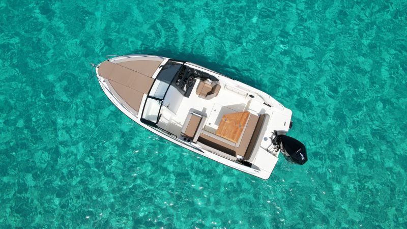 Air view 2 of Quicksilver 675 Cruiser Just fun - Motorboat in Ibiza