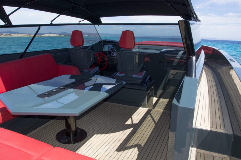 Cockpit of Vanquish VQ48 Lady Thunder - Yacht in Ibiza