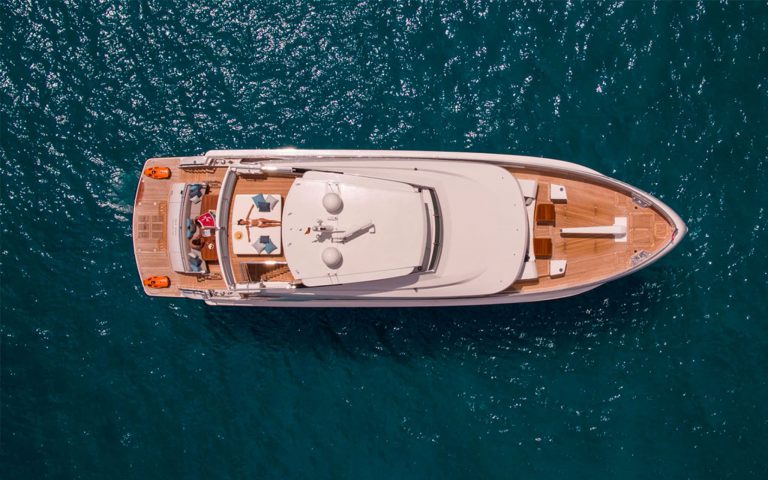 Air view 2 of Vanquish VQ 82 Sea Story - Yacht in Ibiza