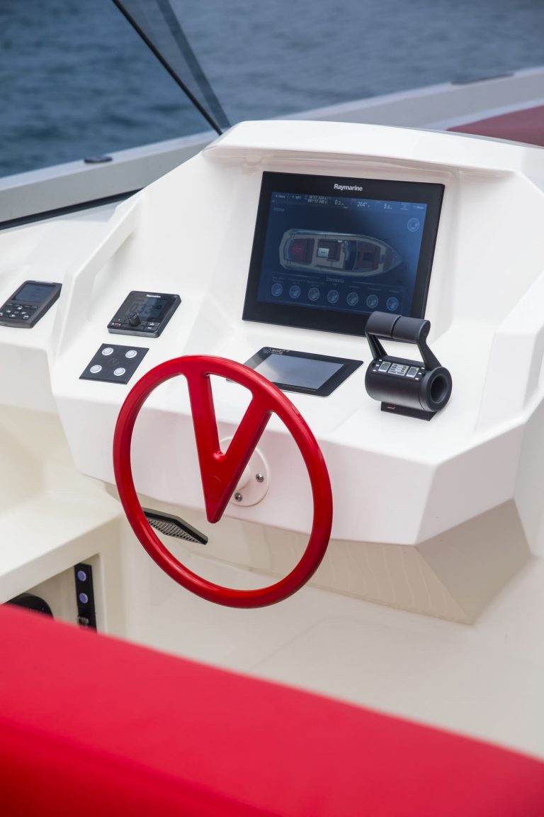 Rudder of Vanquish VQ54 Diva - Yacht in Ibiza