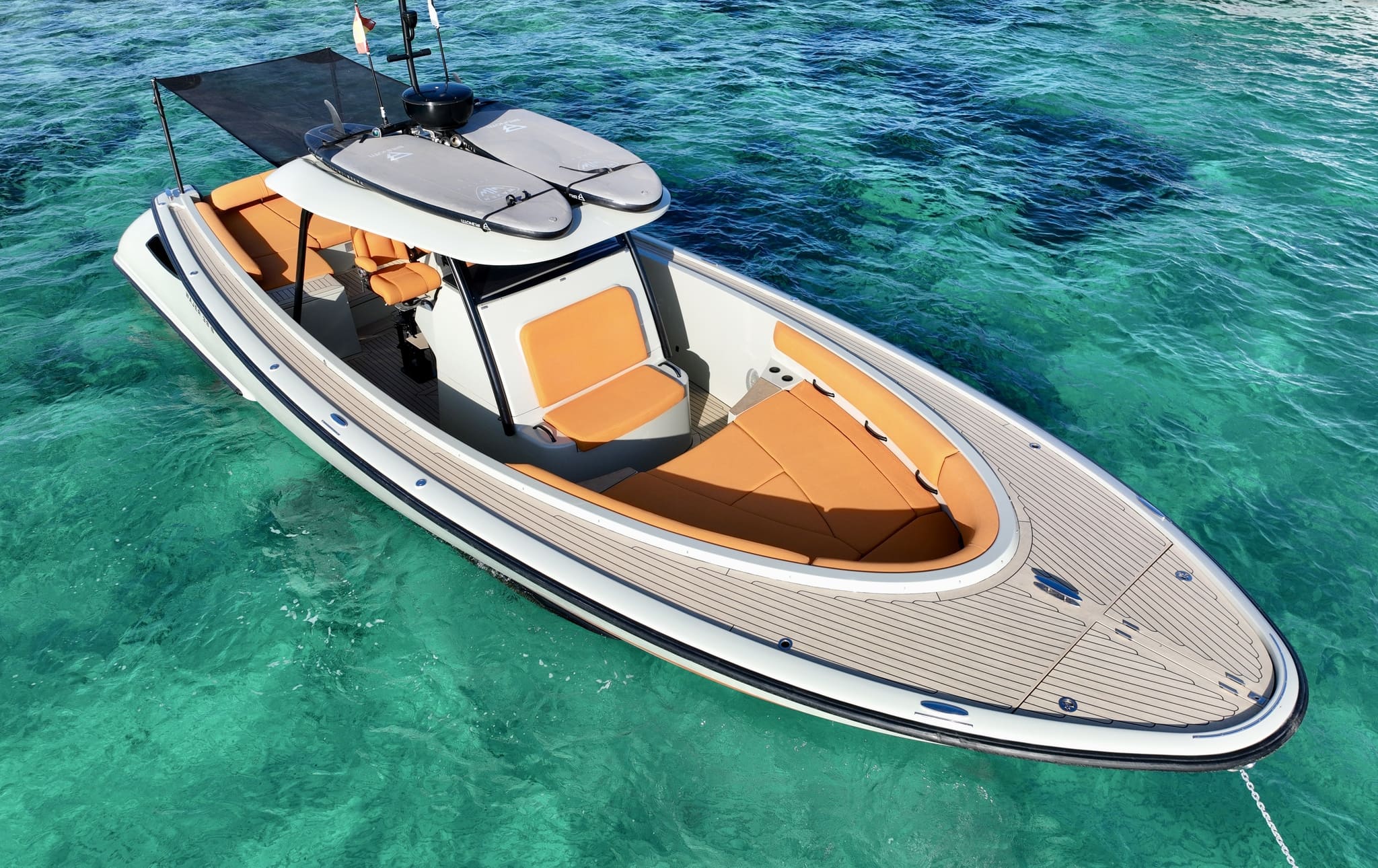 Bow sundeck of Wajer 38S Popeye - Motorboat in Ibiza