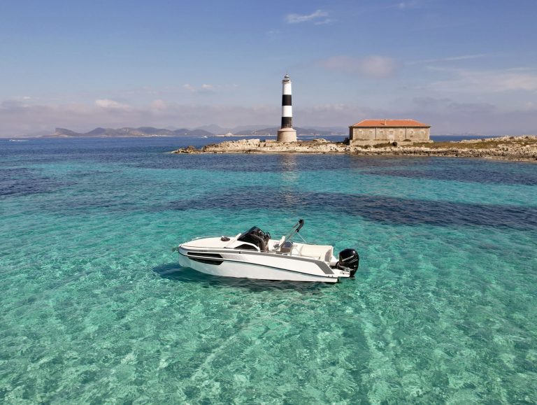 Air view of BMA x277 Just Dream - Motorboat in Ibiza