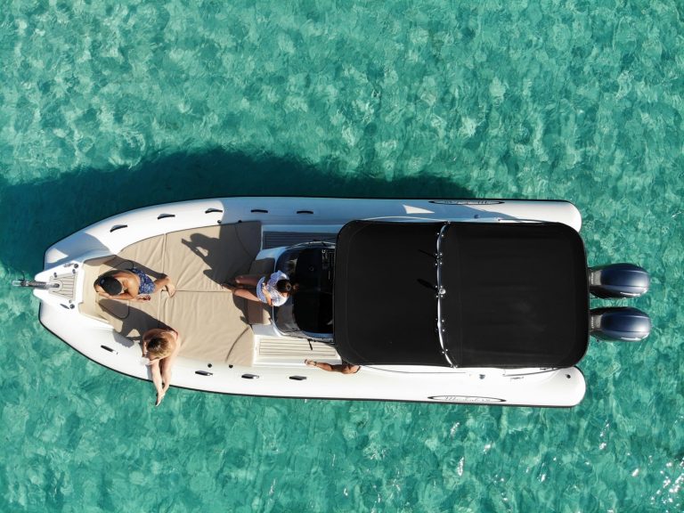Air view of Maestrale 8.2 Playmaker - RIB in Ibiza