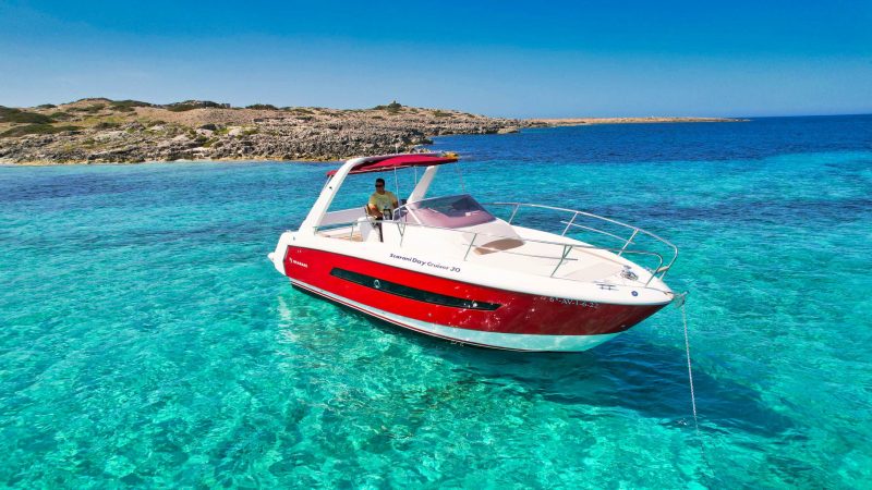 Alquiler rent location llogar barco boat bateau ibiza ScaraniDayCruiser30Ula