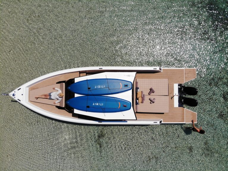 Air view of Scorpion 40 Beach Club Freedom - Yacht in Ibiza