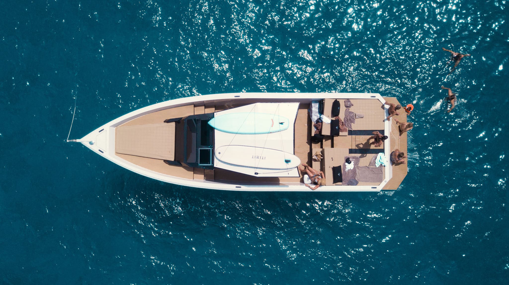 Air view of Scorpion 46 Freedom I - Yacht in Ibiza