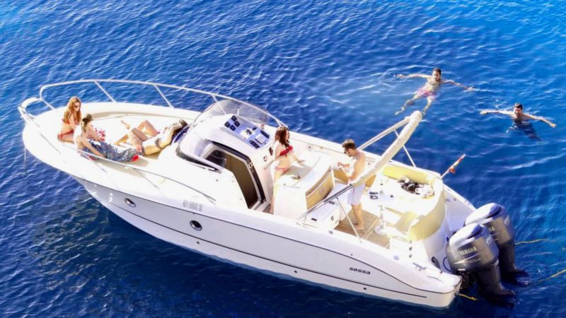 Port view 2 of Sessa Marine Key Largo 30 Permanent Sunglases - Motorboat in Ibiza