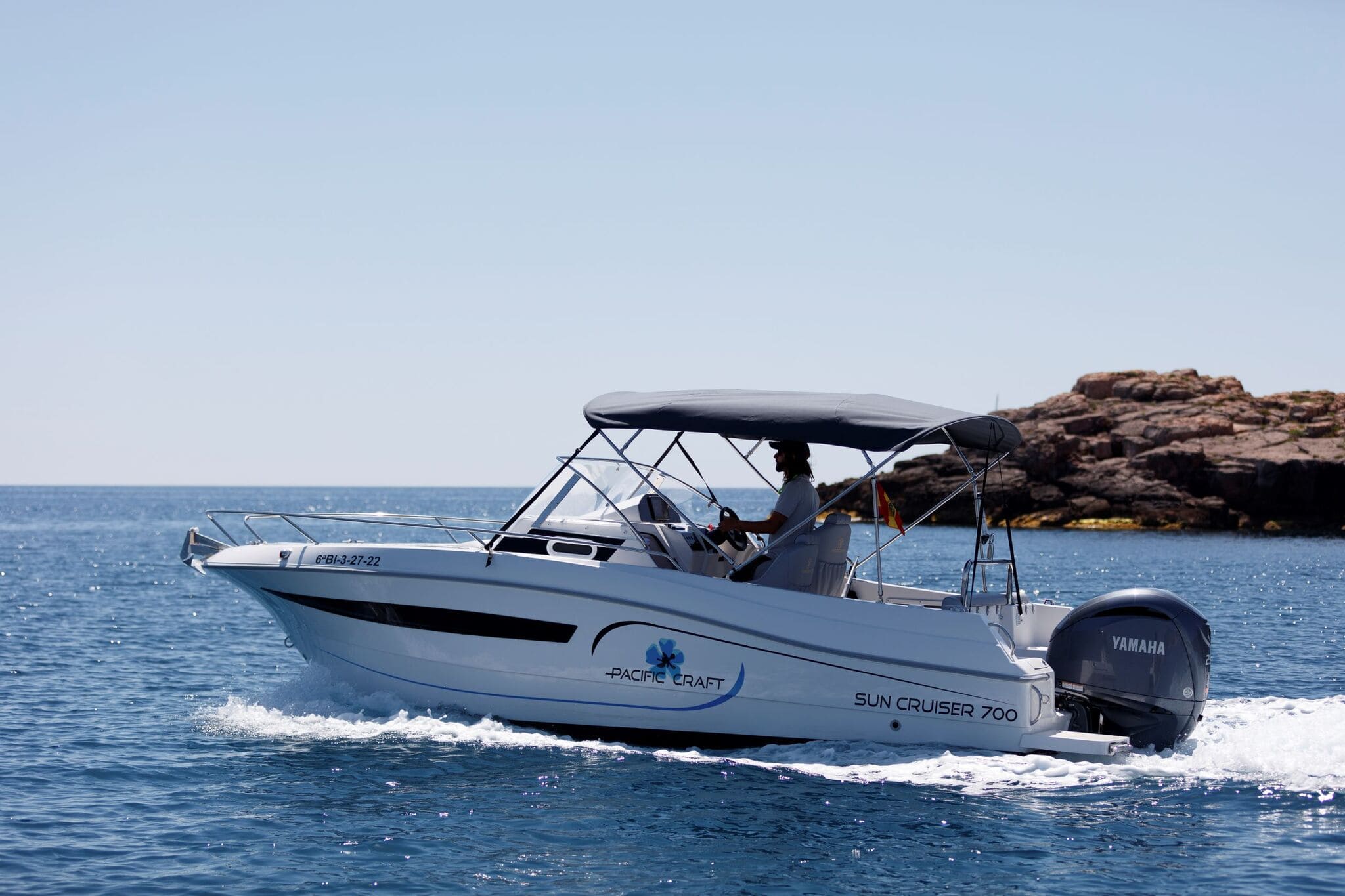 Sailing of Pacific Craft 700 Sun Crusier Monada - Motorboat in Ibiza