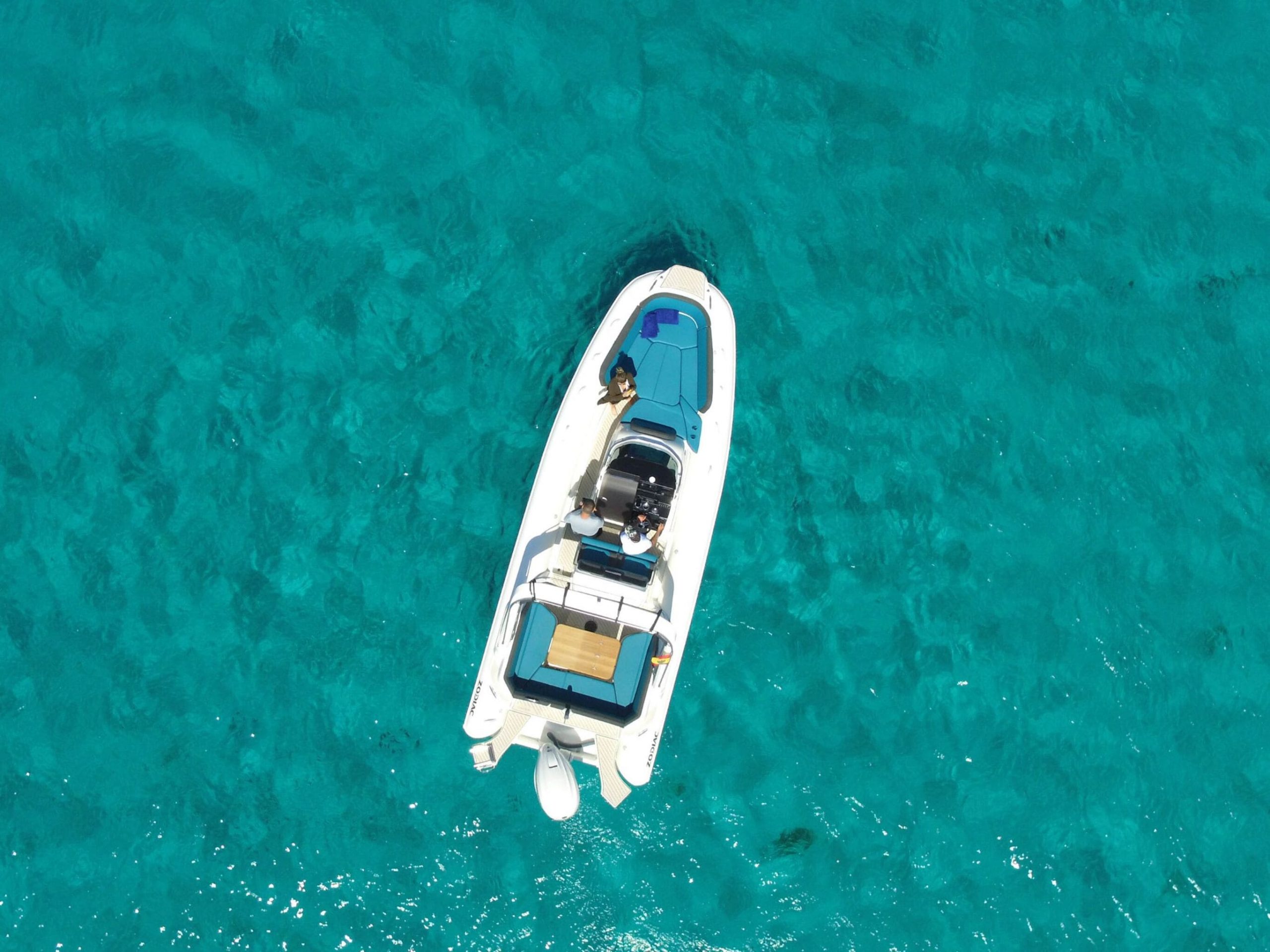 Air view of Zodiac Medline 9 Mark I - Inflatable boat in Ibiza