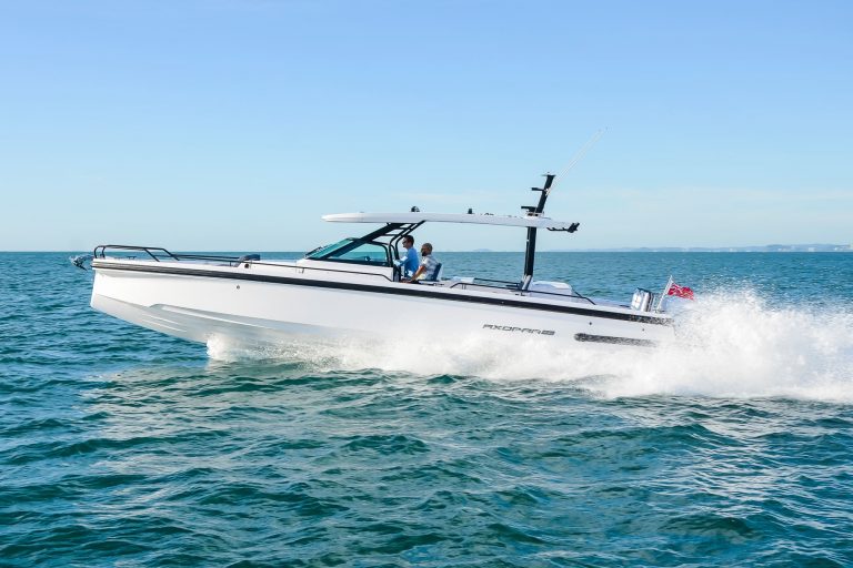 Sailing of Axopar 37 ST Benthos - Motorboat in Ibiza