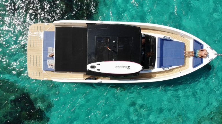 Air view of De Antonio D42 Fly100 - Yacht in Ibiza