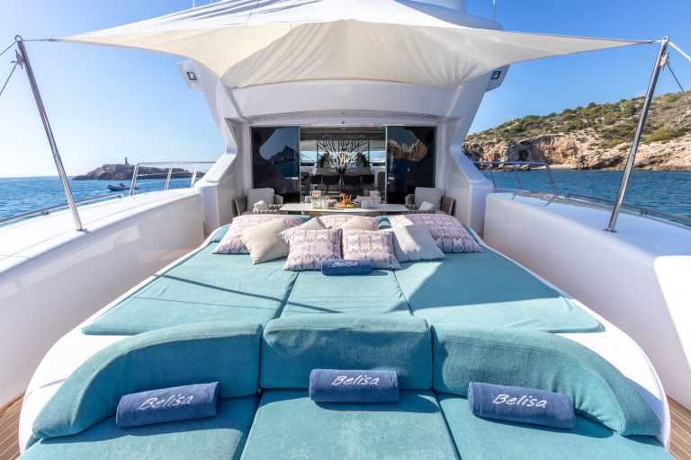 Sundeck of Mangusta 108 Belisa - Superyacht in Ibiza