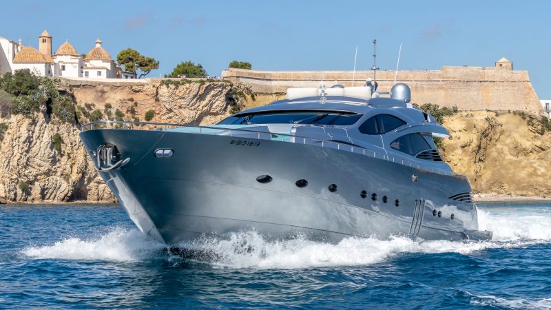 Bow of Pershing 90 Inspiration - Superyacht in Ibiza