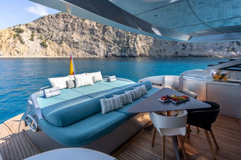 Sundeck of Pershing 90 Inspiration - Superyacht in Ibiza