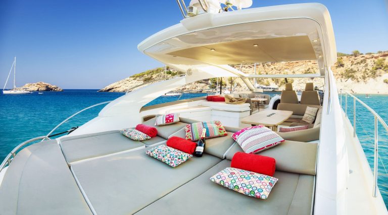 Sundeck of Princess V53 Manbero - Yacht in Ibiza
