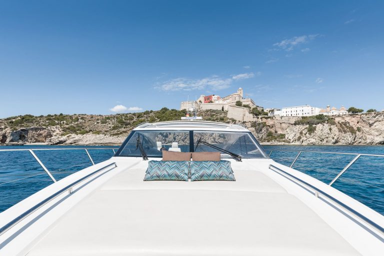 Bow sundeck of Princess V53 Manbero - Yacht in Ibiza