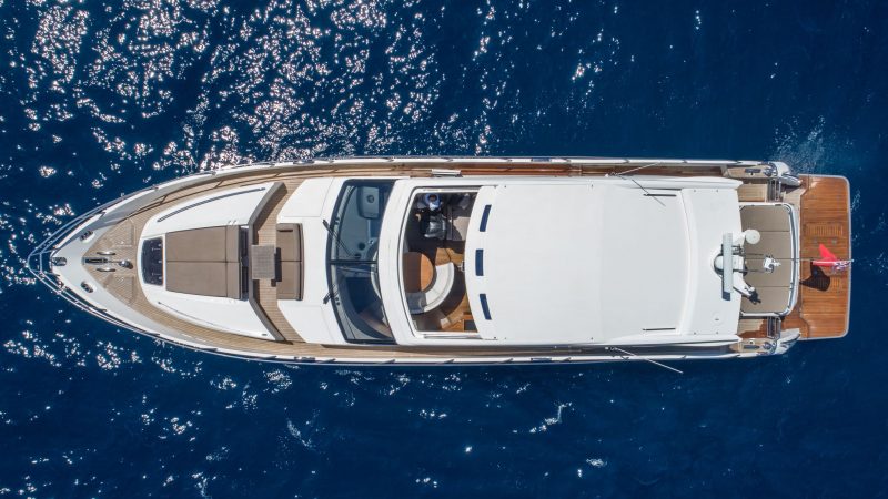 Air view of Princess V72 Ruby Tuesday - Yacht in Ibiza