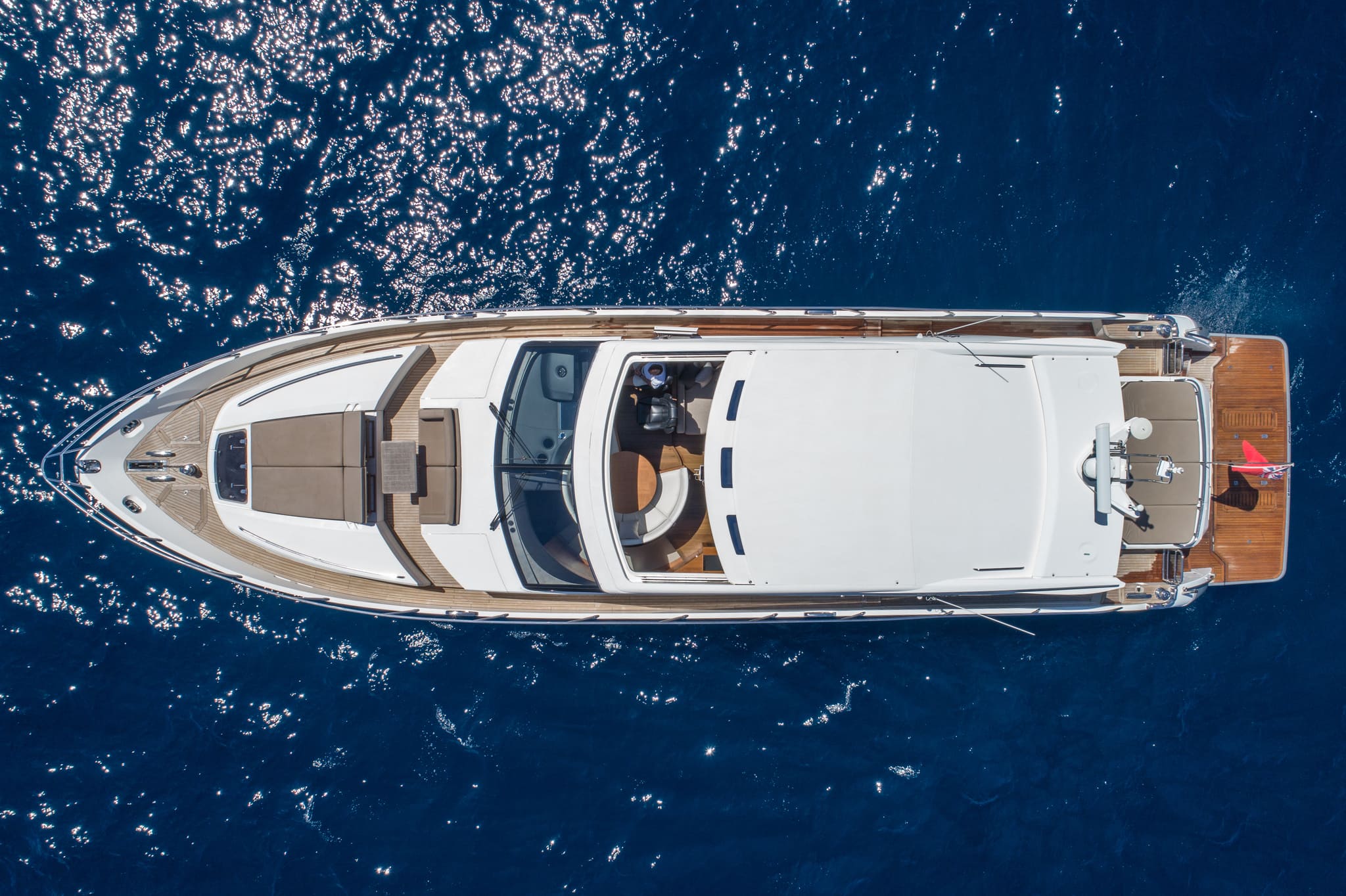 Air view of Princess V72 Ruby Tuesday - Yacht in Ibiza