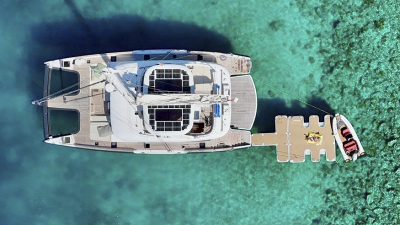 Air view 3 of Sunreef 70 Yolo - Catamaran in Ibiza