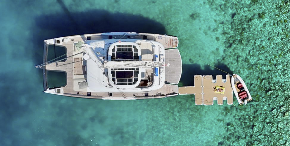 Air view 3 of Sunreef 70 Yolo - Catamaran in Ibiza