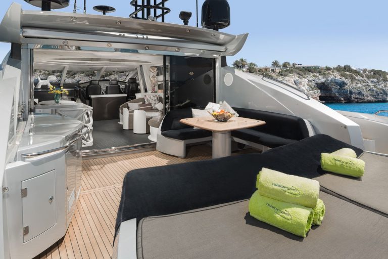 Deck of Sunseeker Predator 82 Georgia - Superyacht in Ibiza