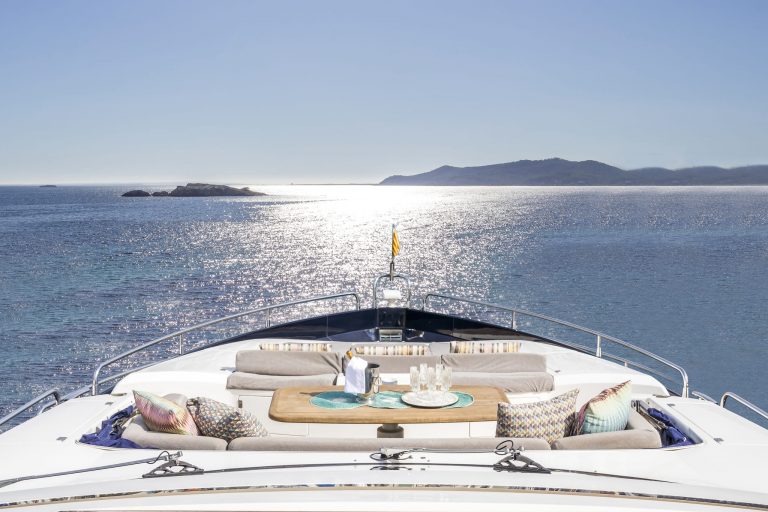 Sundeck of Sunseeker Predator 84 Ariyas - Superyacht in Ibiza