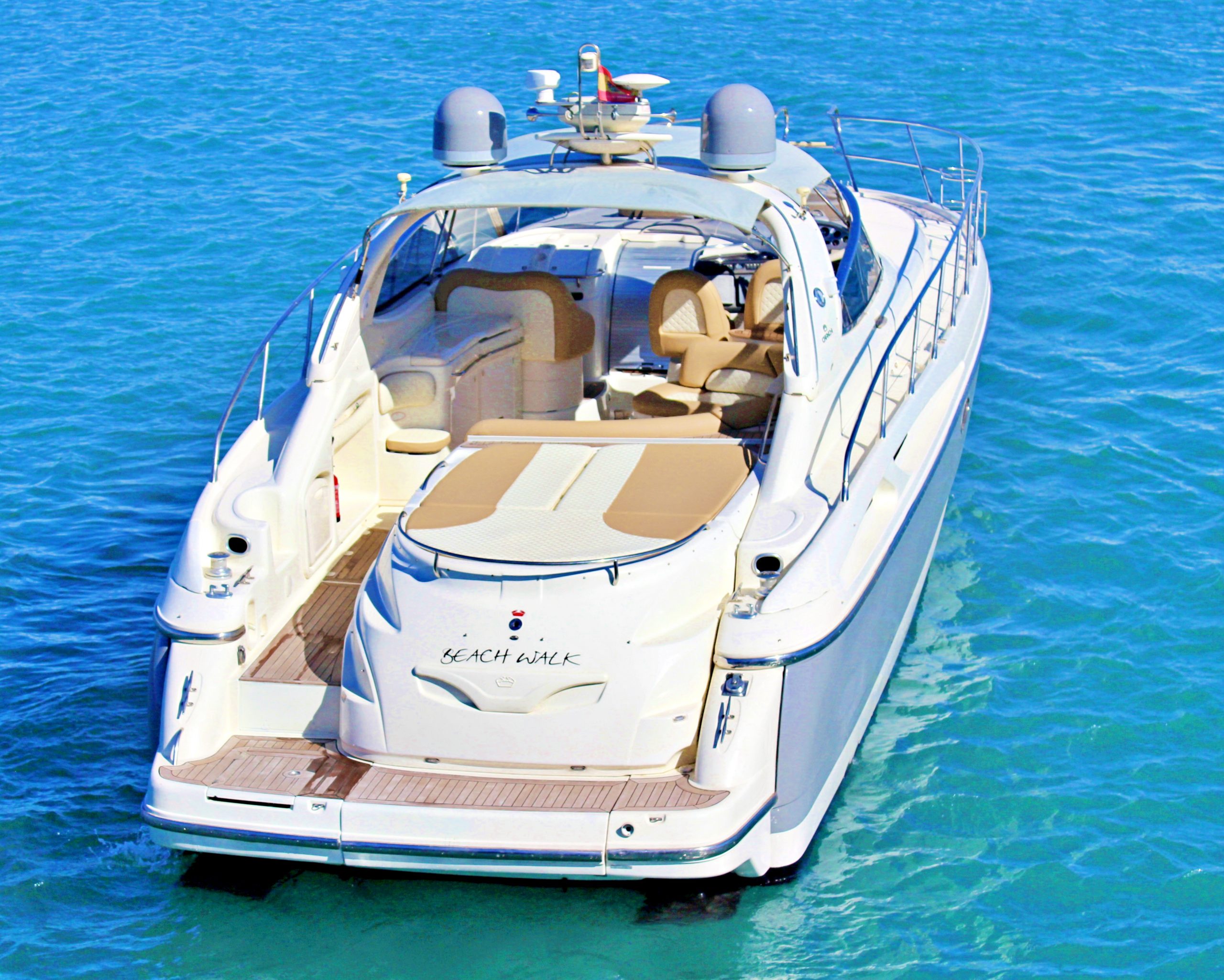 Alquiler rent location llogar barco boat bateau ibiza Cranchi50SLBeachWalk