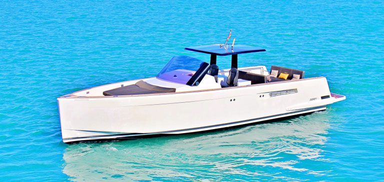 Port view of Fjord 40 Open Celebrate - Yacht in Ibiza