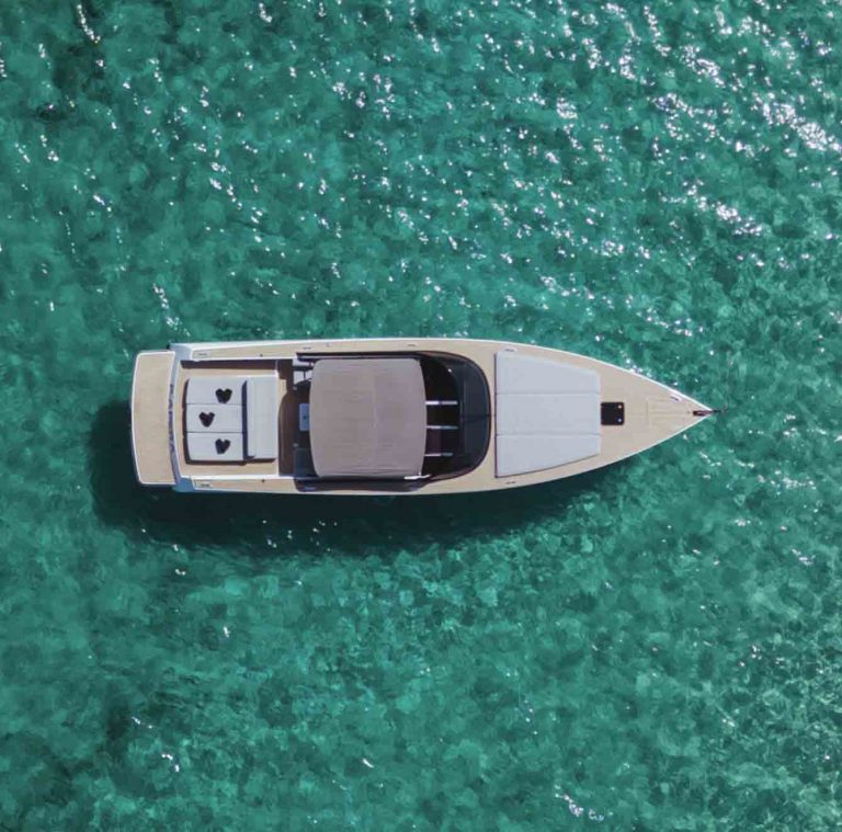 Air view of Van Dutch 55 P.Ápera - Yacht in Ibiza