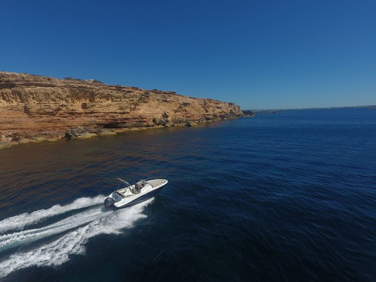 Air view of Jeanneau Cap Camarat 6,5 In love - Motorboat in Ibiza