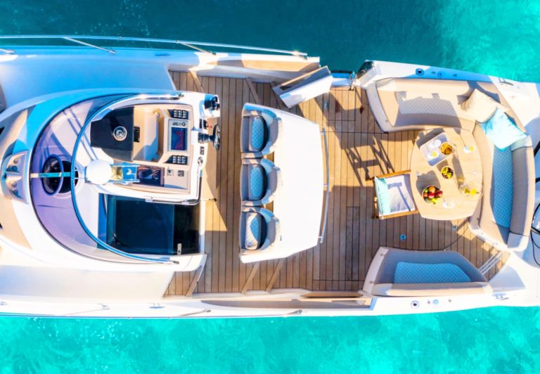 Air view of Sessa Marine Key Largo 36 Lío - Motorboat in Ibiza