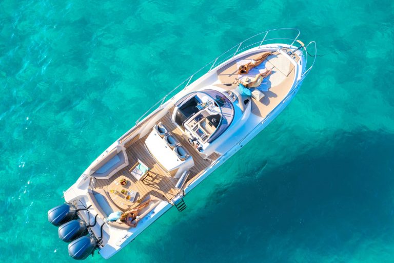 Air view 2 of Sessa Marine Key Largo 36 Lío - Motorboat in Ibiza