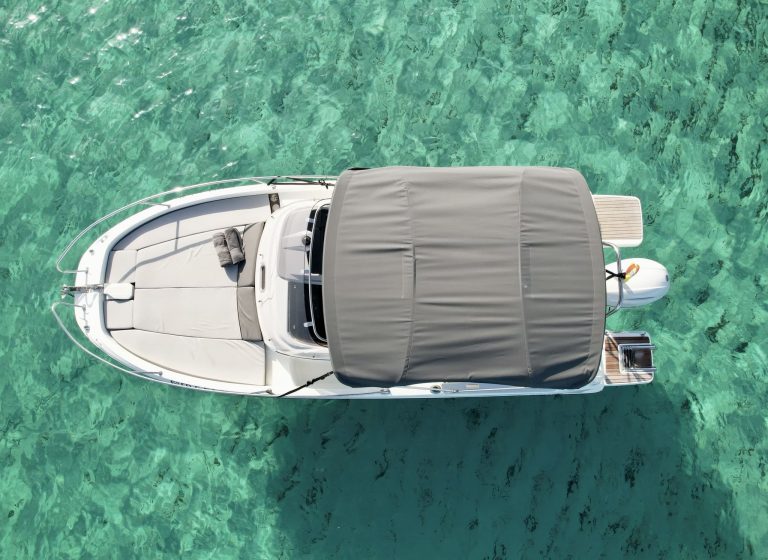 Air view of Jeanneau Cap Camarat 6,5 Bela - Motorboat in Ibiza