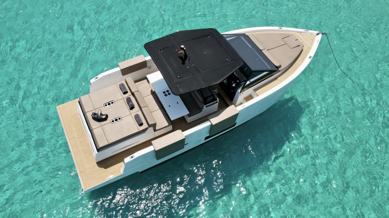 Air view of De Antonio D34 Delito - Yacht in Ibiza