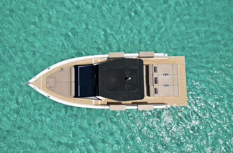 Air view of De Antonio D34 Delito - Yacht in Ibiza