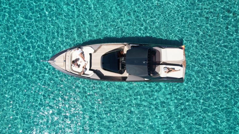 Air view 2 of Frauscher 1414 Demon Air Hailey Su - Yacht in Ibiza