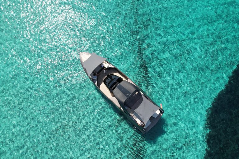 Air view of Frauscher 1414 Demon Air Hailey Su - Yacht in Ibiza