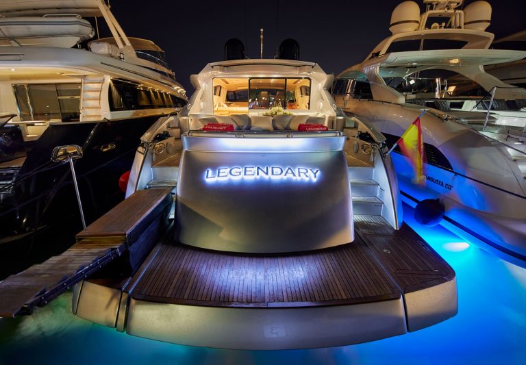 Stern of Pershing 72 Legendary - Yacht in Ibiza