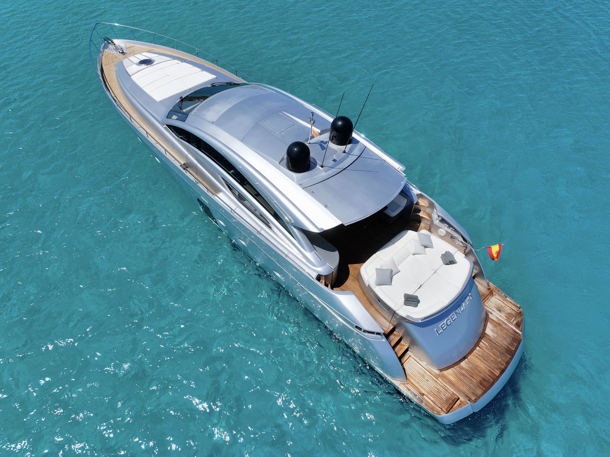 Sundeck of Pershing 72 Legendary - Yacht in Ibiza
