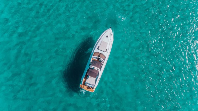 Air view of Princess V55 If - Yacht in Ibiza
