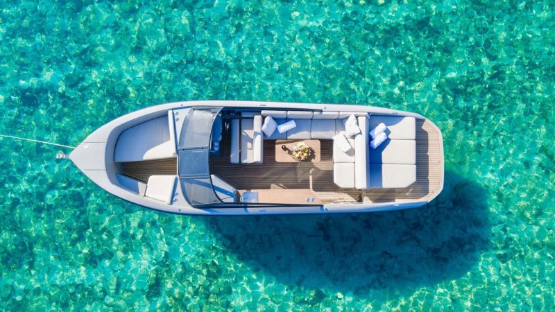 Air view of Rand 27 Supreme Just flow - Motorboat in Ibiza