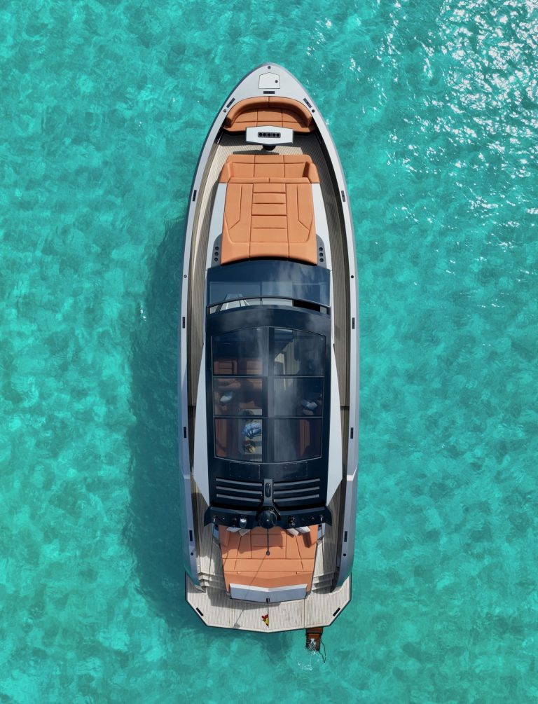 Air view 2 of Vanquish VQ58 Mi Paraíso - Yacht in Ibiza