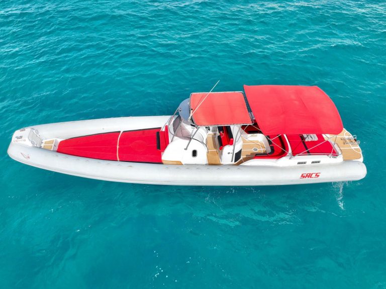 Port view of Sacs Stratos 42 Floppy - Inflatable boat in Ibiza