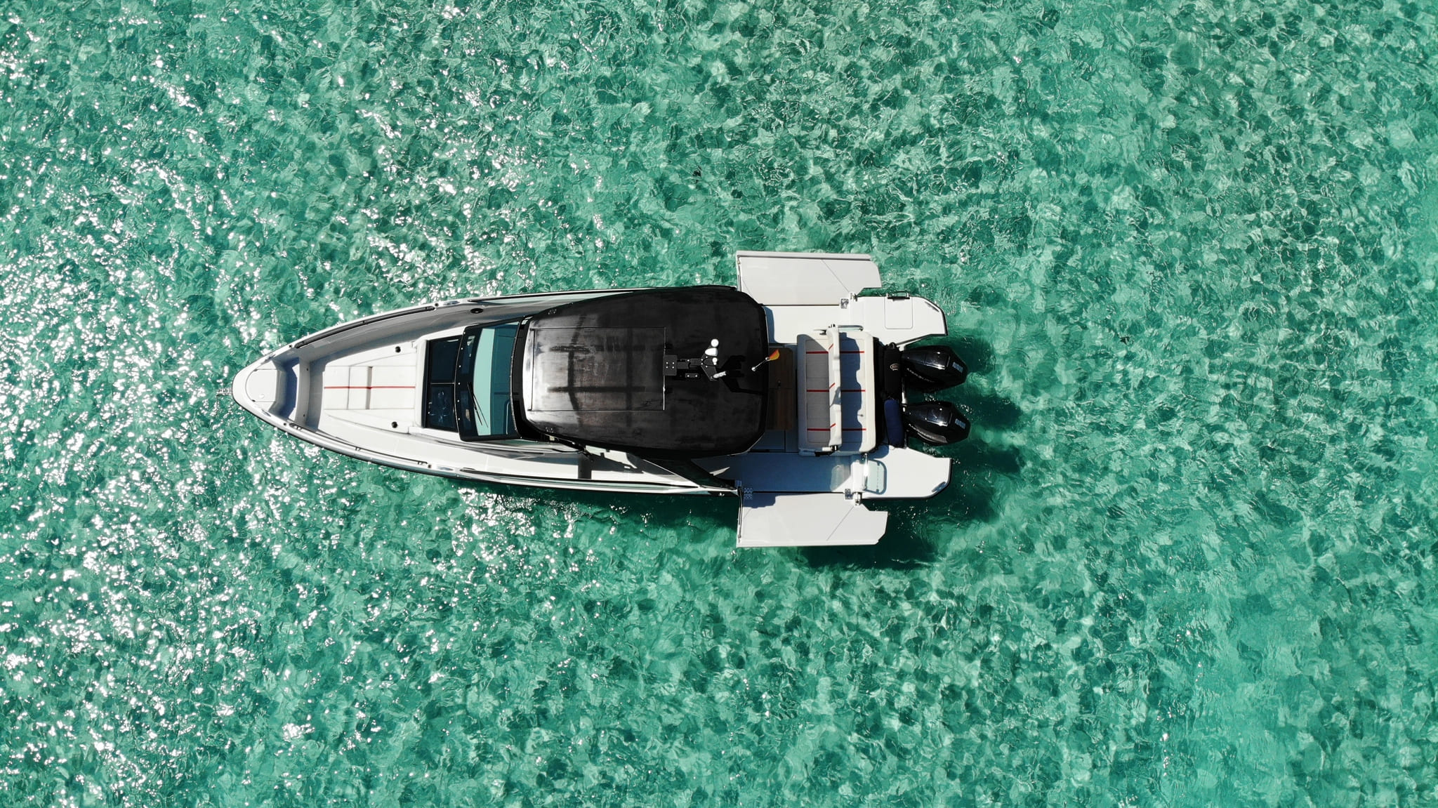 Air view of Saxdor 320 GTO Just us - Motorboat in Ibiza